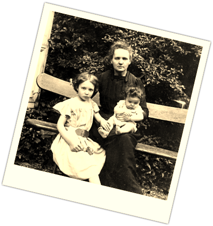 marie curie and her daughters